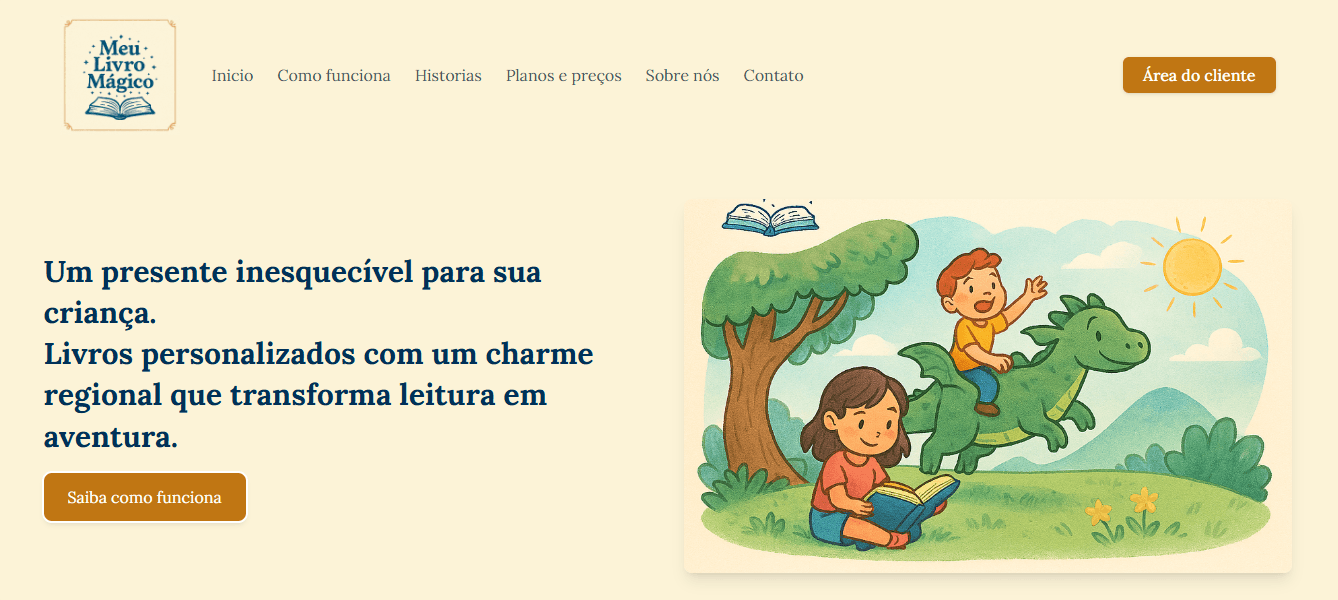 Meu Livro Mágico, tela 1 de 3